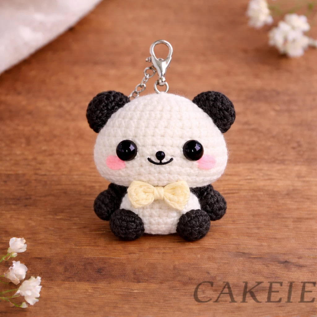 Crochet Panda Keychain